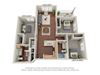 Crossroad Commons_3 Bedroom C_3D Floor Plan
